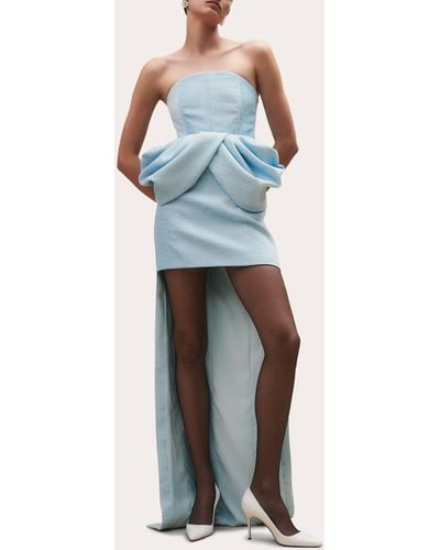 Hellessy Denysia Strapless Dress - Blue