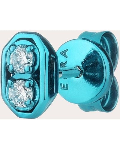Eera Metallic Mini Roma Stud Earring - Blue