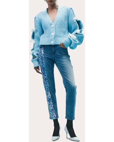 Hellessy Lily Combo Sequin Jeans - Blue