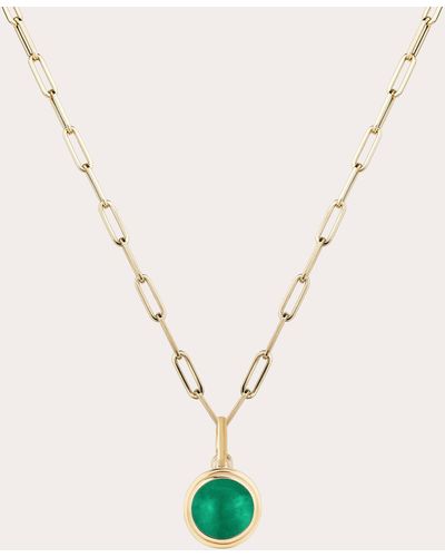 Goshwara Emerald & 18k Gold Round Pendant Necklace - Green