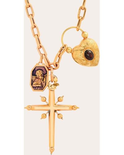 Colette Three-charm Necklace - Metallic