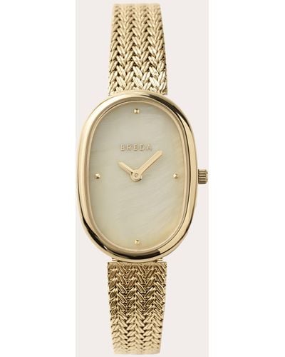 Breda Mother Of Pearl & 18k -plated Jane Tethered Mesh Bracelet Watch - Metallic