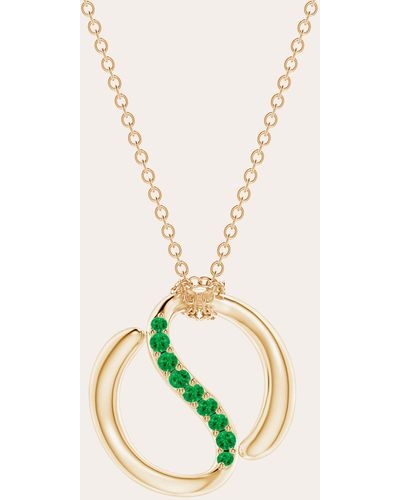 Natori Tsavorite Yin-yang Shangri-la Knot Pendant Necklace - Green