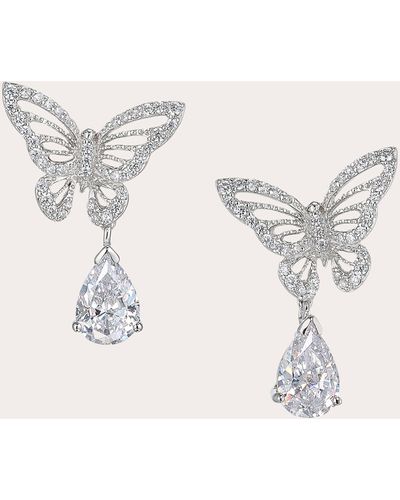 Anabela Chan Diamond Butterfly Drop Earrings - Natural