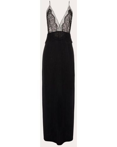 La Perla Long Leavers Lace Nightgown - Black