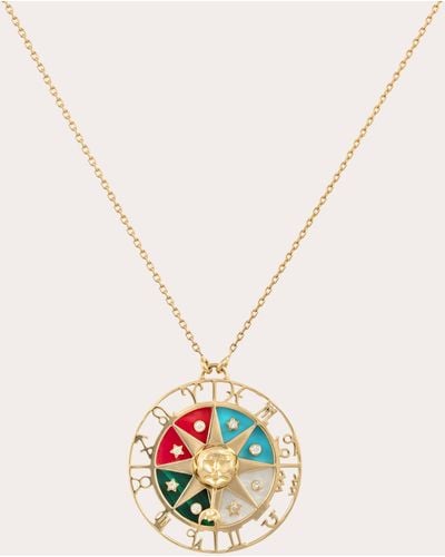 L'Atelier Nawbar Zodiac Wheel Pendant Necklace - White