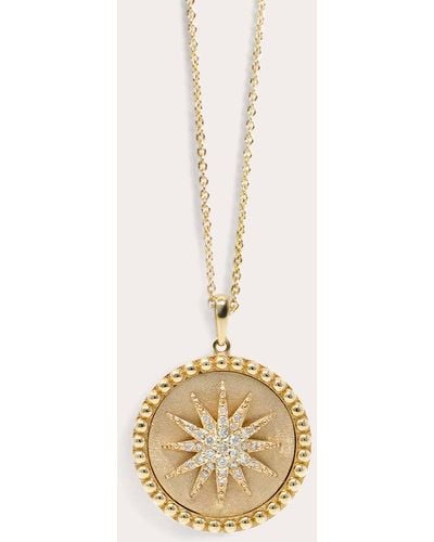 Anzie Eve Celestial Burst Medallion Pendant Necklace - Natural