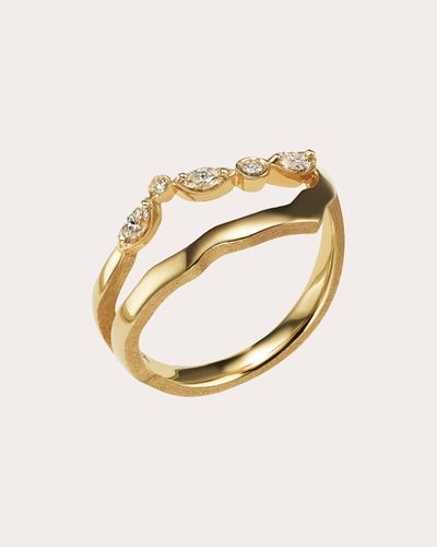 Milamore Kintsugi I Floating Diamond Ring - Metallic