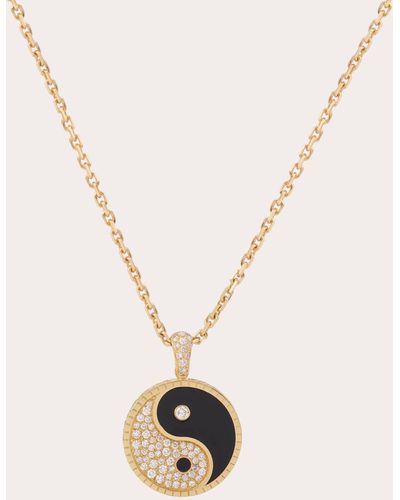 MYSTERYJOY Large Yin Yang Pendant Necklace - Natural