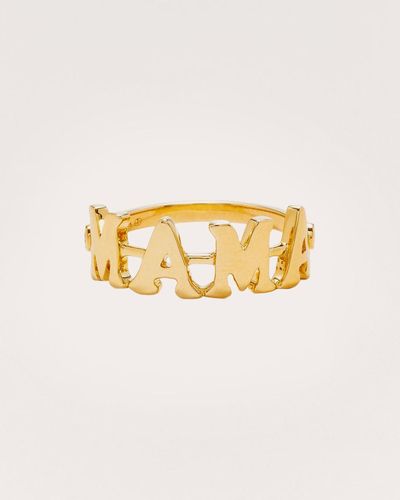 Yvonne Léon Diamond 'mama' Ring - Metallic