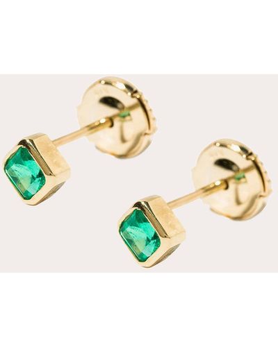 Milamore Emerald Self Love Large Stud Earrings - Metallic
