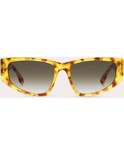 Isabel Marant Havana Honey Rectangular Sunglasses - Yellow