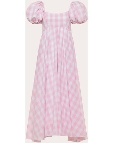 Azeeza Rory Gingham Midi Dress - Pink