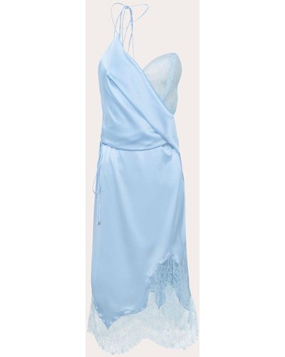 BYVARGA Yuka Silk Lace Dress - Blue