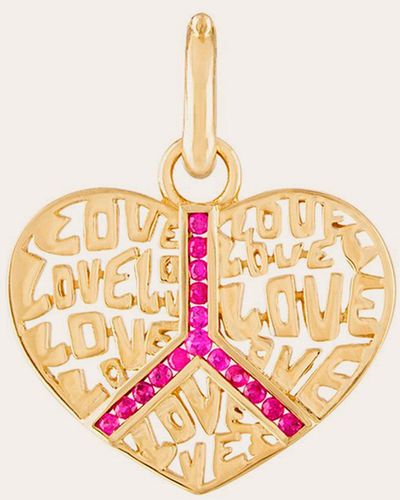 Eden Presley Peace & Love Pendant - Pink