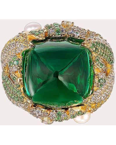 Anabela Chan Emerald Sugarloaf Berry Ring 18k Gold - Green