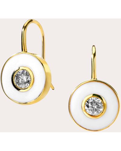 Syna Cosmic Enamel Diamond Earrings - Metallic