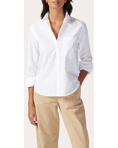 With Nothing Underneath The Poplin Classic Shirt - White