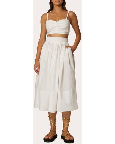 Santicler Sofia Poplin Full Skirt - White