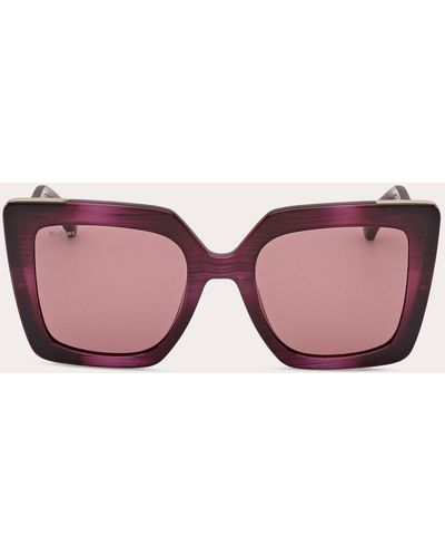 Max Mara Violet Horn Design4 Cat-eye Sunglasses - Pink