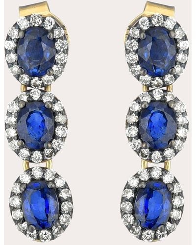 Amrapali Sapphire & 18k Gold Mini Rajasthan Drop Earrings - Blue