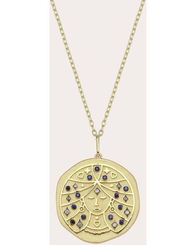 Charms Company Sapphire Virgo Zodiac Pendant Necklace - Metallic
