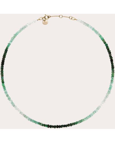 Atelier Paulin Nonza River Choker Emerald 14k Gold - Natural