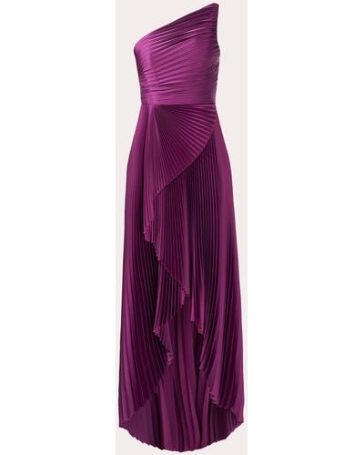 SemSem Asymmetric Pleated Dress - Purple