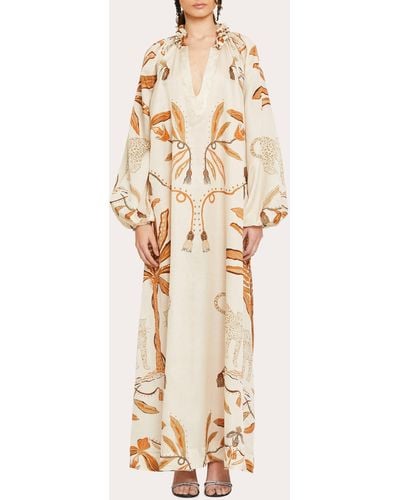 Isla & White Pascale Kaftan Dress - Natural