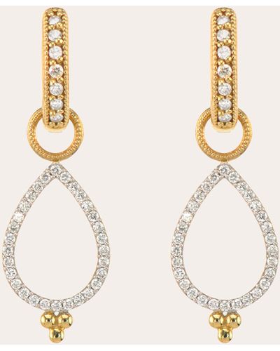 Jude Frances Provence Delicate Open Pear Pavé Earring Charms - Natural