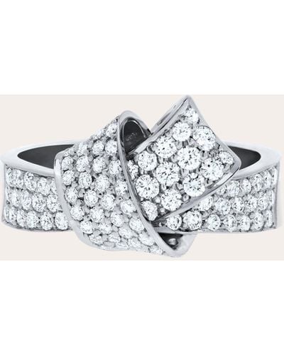 Carelle Knot Pavé Diamond Ring - Natural