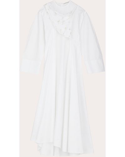 Mark Kenly Domino Tan Daisy Atelier Poplin Dress - White