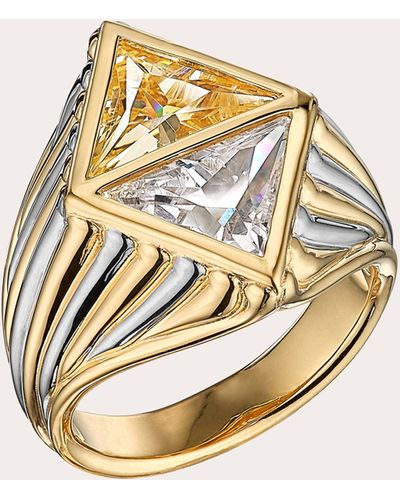 Anabela Chan Canary Diamond Signet Ring - Metallic