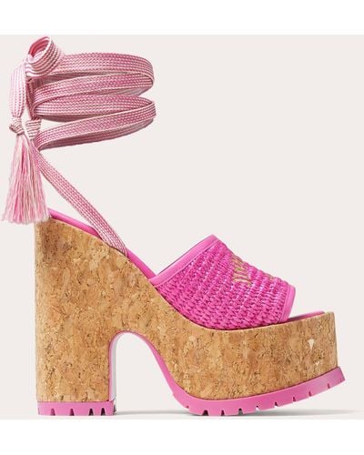 Jimmy Choo Gal Wedge Sandals 130 - Pink