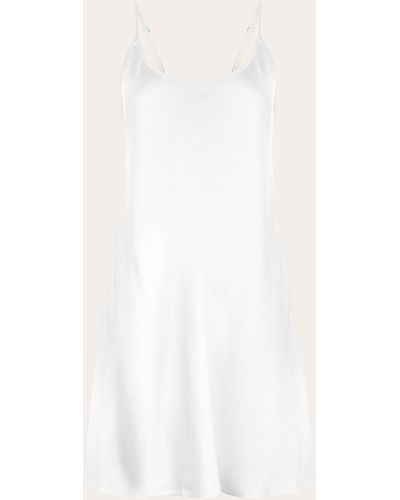 La Perla Short Silk Slip Dress - White