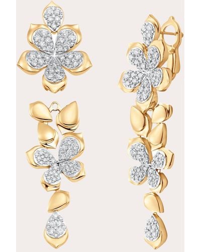 Sara Weinstock Lierre Diamond Detachable Flower Drop Earrings - Metallic