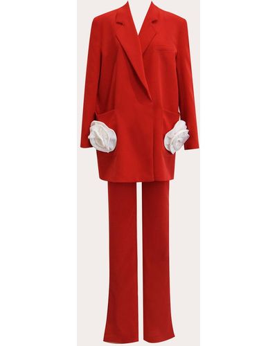 Rayane Bacha Kelly Suit Set - Red