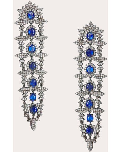 Sanjay Kasliwal Himmat Kyanite And Diamond Earrings - Blue