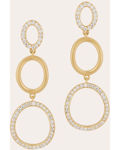 Carelle Diamond Spiralli Drop Earrings - Natural