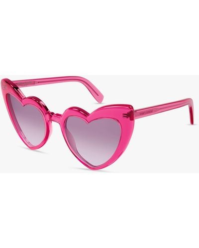 Saint Laurent Heart Sunglasses - Pink