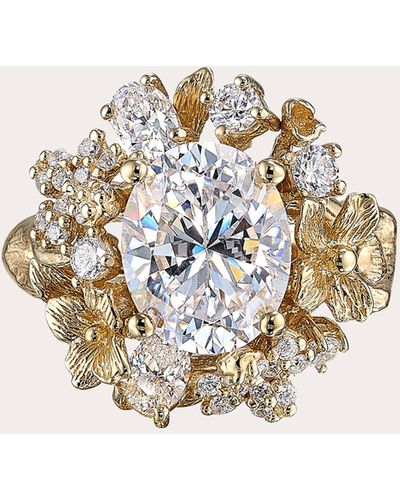Anabela Chan Golden Posy Diamond Ring - White