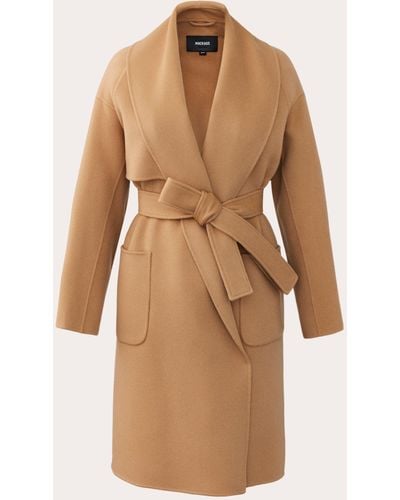 Mackage Thalia Double-faced Wrap Coat - Natural