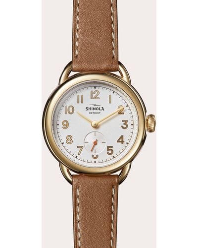 Shinola Runabout 36mm Tan Leather-strap Watch - Natural