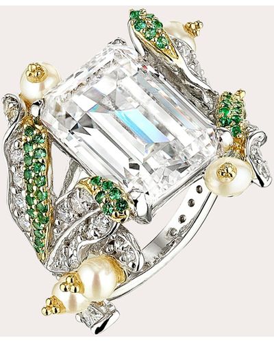 Anabela Chan Diamond Lily Ring - Metallic