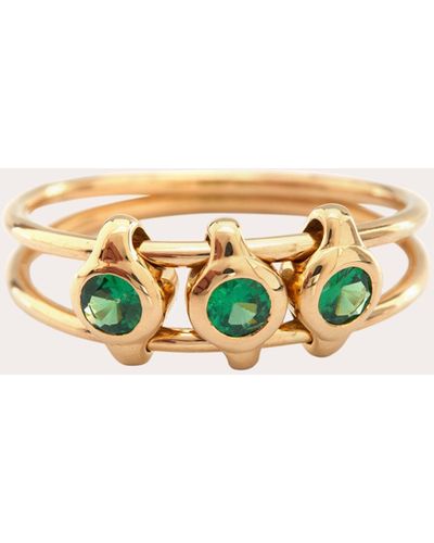 Yi Collection Tsavorite Orbit Ring - Green