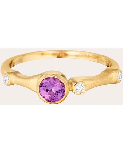 Carelle Sapphire Stackable Ring - Pink