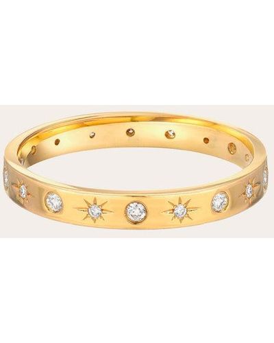 Zoe Lev Diamond Starburst Ring - Metallic