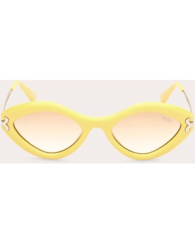 Emilio Pucci Shiny & Brown Gradient Geometric Sunglasses - Metallic