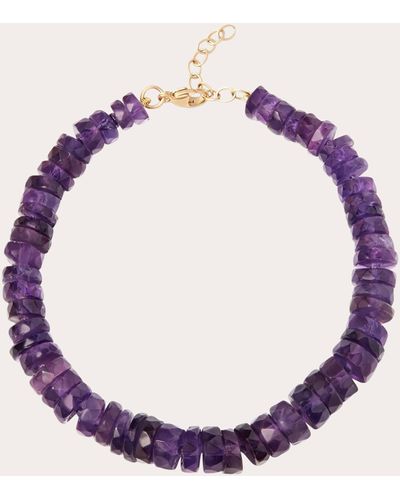 JIA JIA Amethyst Faceted Beaded Bracelet - Purple