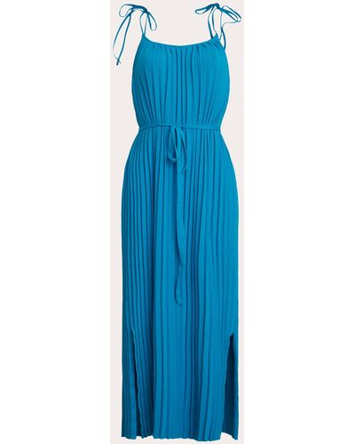Eleven Six Simone Pleated Knit Midi Dress - Blue